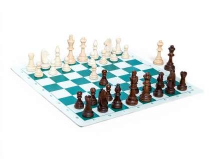 9551 6 drevene sachy staunton komplet zelene